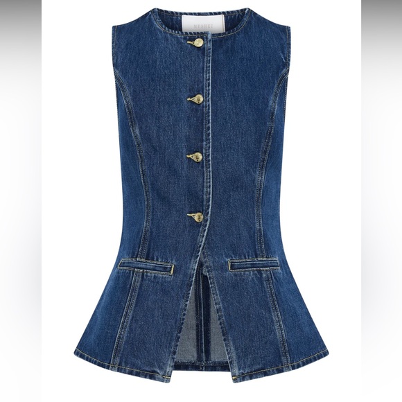 Stylish Denim Vest and Shorts Set - TikTok made me buy😆😳 Never Worn - Picture 3 of 8